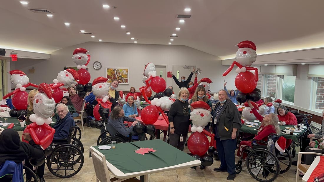 Adopt A Grandparent! We Spread Holiday Cheer With Our Santa Buddy Balloon Bouquet Delivery