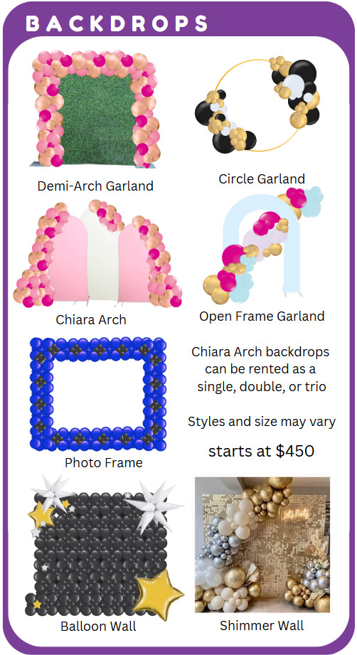 balloon backdrops and photo frames in new jersey