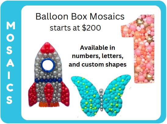 pricing for balloon box mosaics